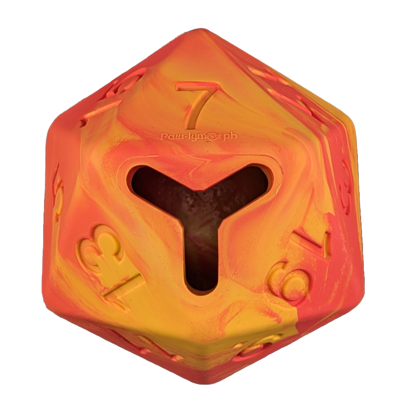 Pawlymorph Pet Toy - Barbarian Strength D20 - Dragon Fire (Red)