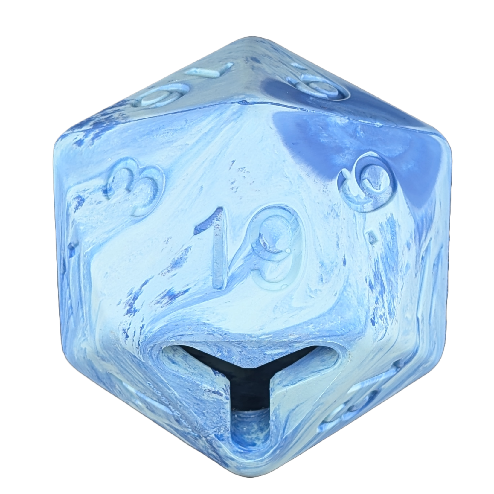 Pawlymorph Pet Toy - Barbarian Strength D20 - Lightning Bolt (Blue)