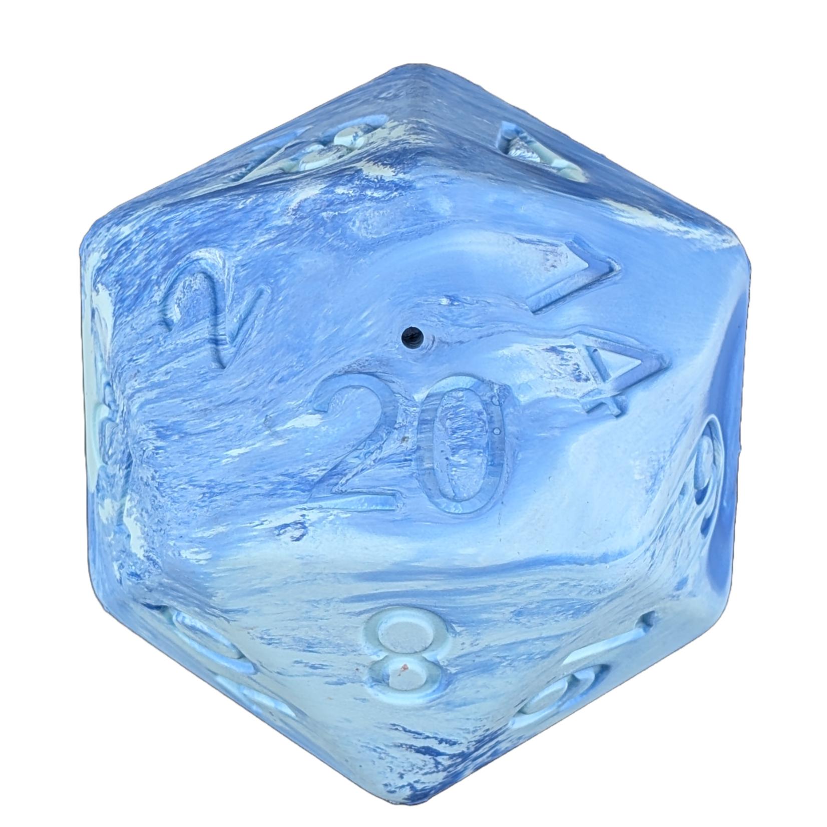 Pawlymorph Pet Toy - Barbarian Strength D20 - Lightning Bolt (Blue)