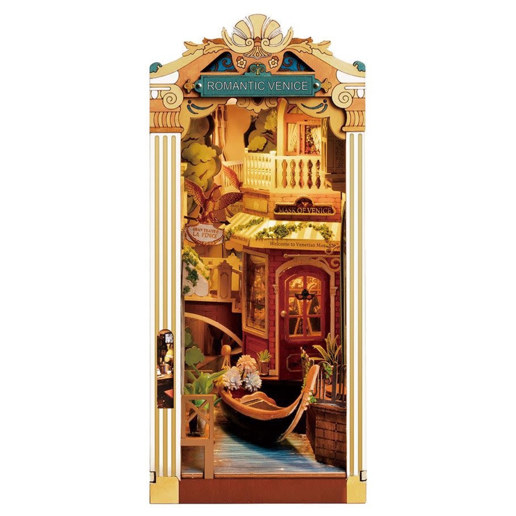 Robotime Book Nook Kit: Romantic Venice (Town of Venice Book Nook & Wonderland)