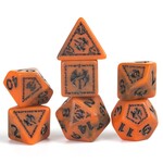 D&D Adventure Dice: Barbarian (Orange) 16 Polyhedral Dice Set