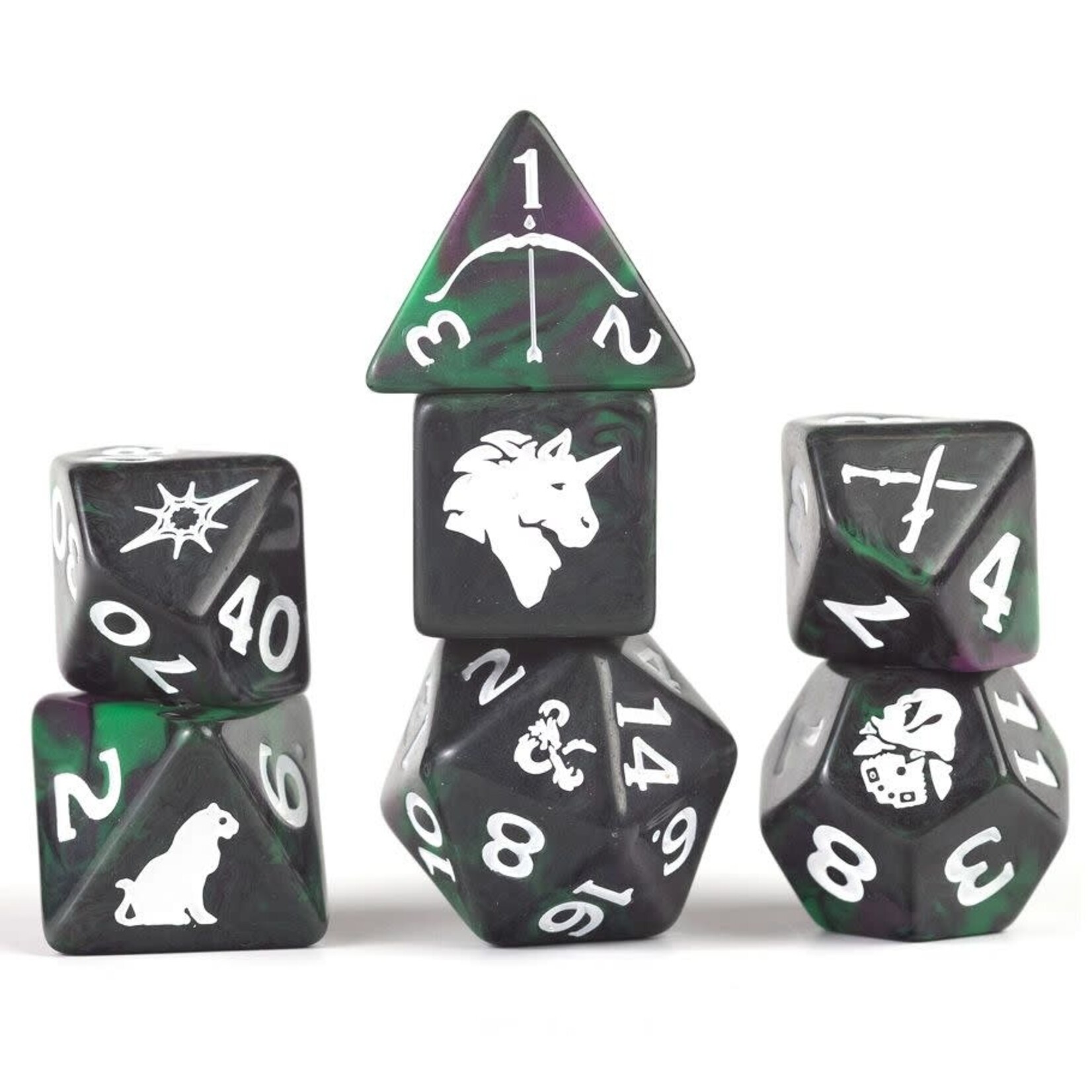 D&D Adventure Dice: Legend of Drizzt Polyhedral Dice Set (7)