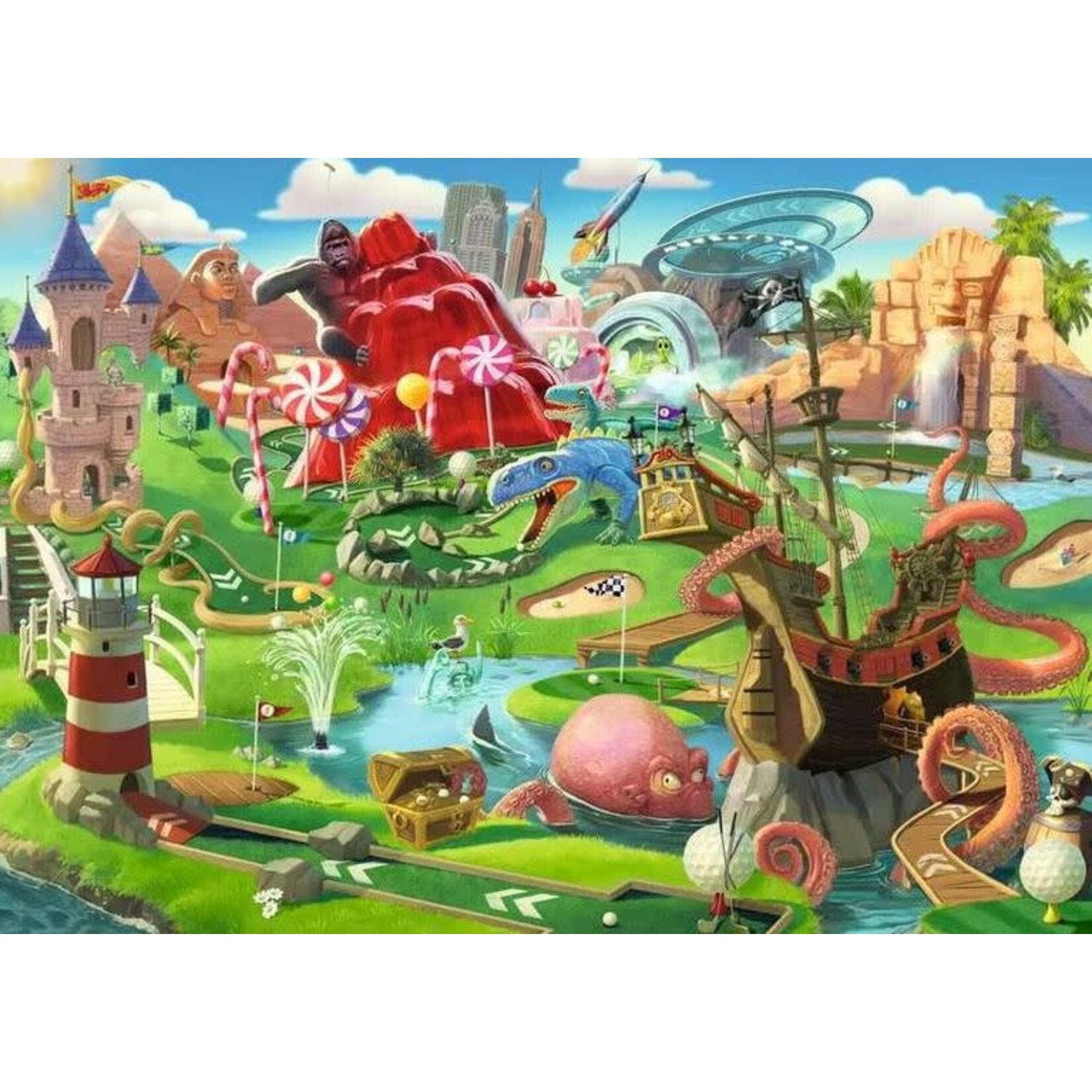 Putt Putt Paradise 500 Piece Large Format Puzzle