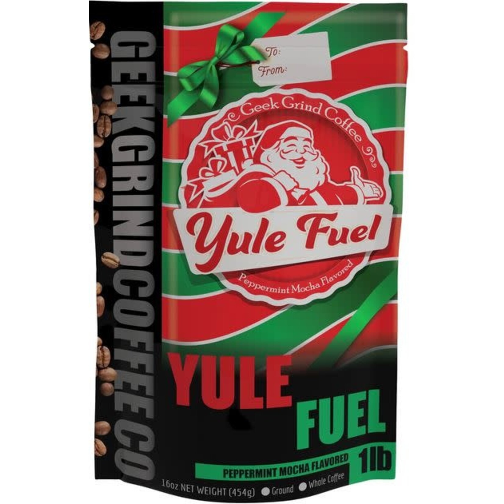 Coffee: Yule Fuel - Peppermint Mocha Coffee - Ground Coffee 1/2 lb - Geek Grind
