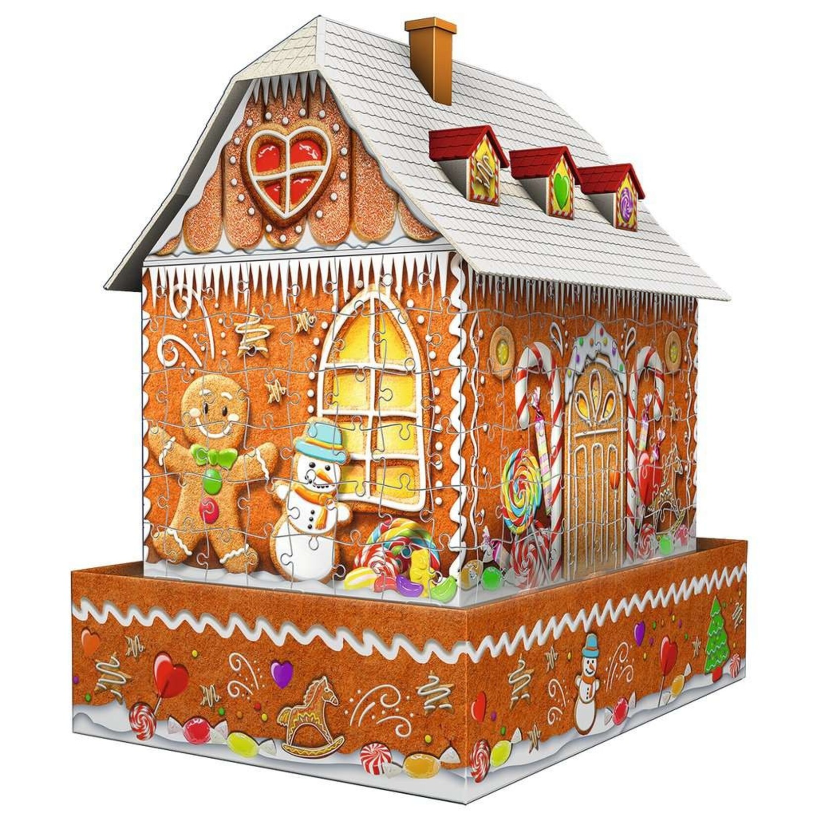 Gingerbread House Light Up Night Edition 216 Piece 3D Puzzle