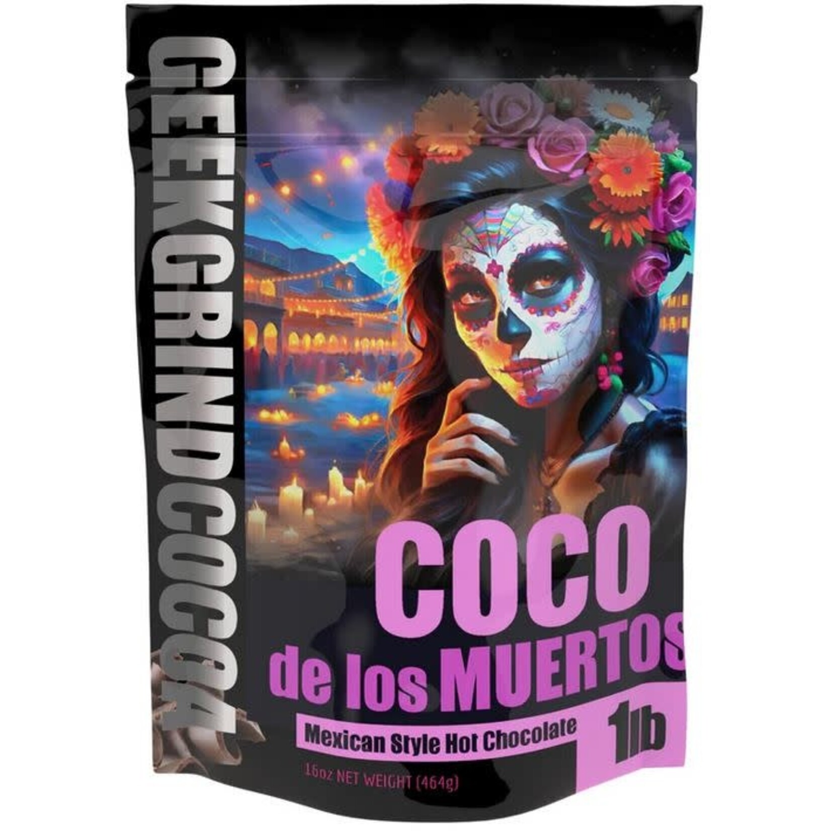 Hot Chocolate: Coco De Los Muertos - Mexican Hot Chocolate - Hot Chocolate 1 lb - Geek Grind