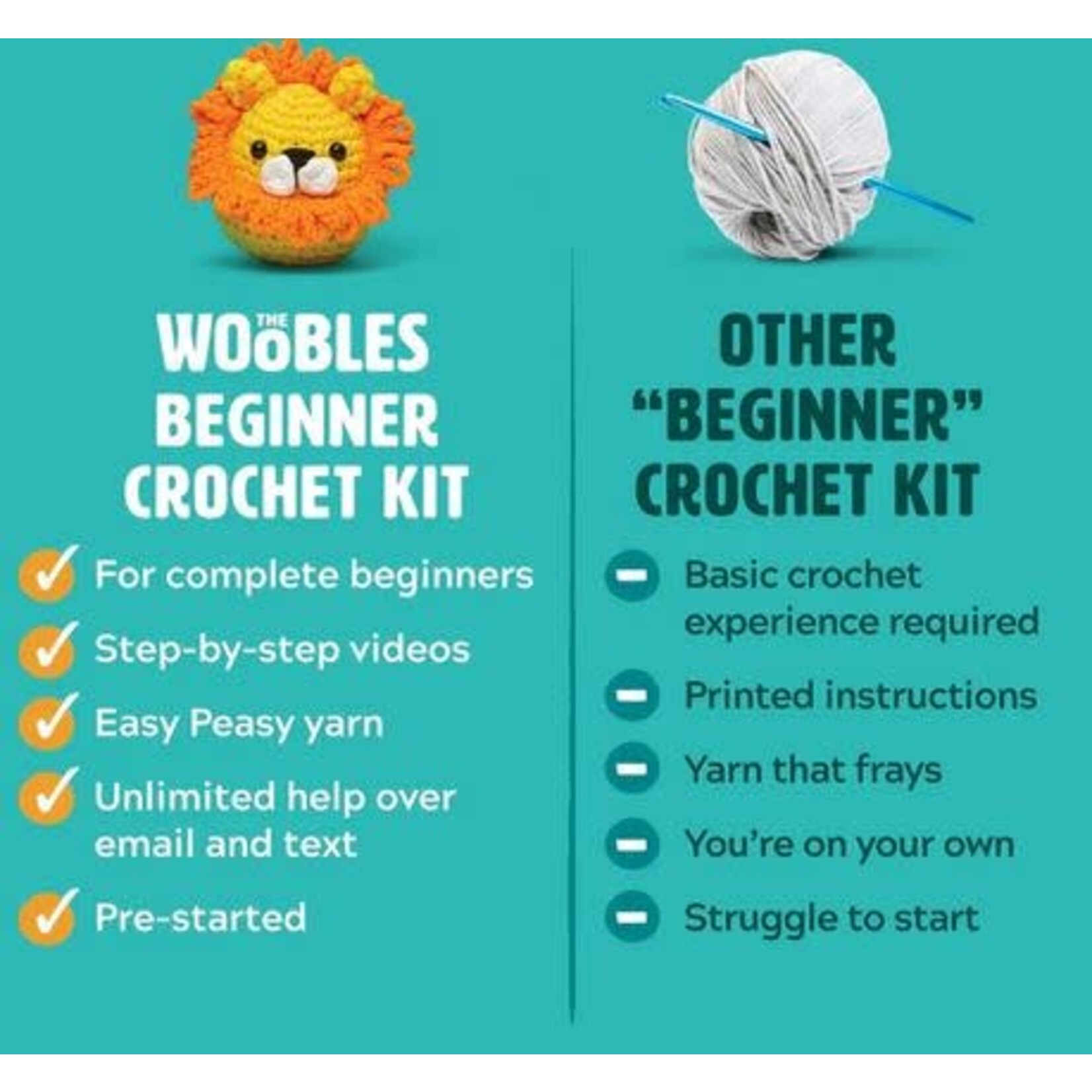 Woobles: Tanya the Tiger Beginner Crochet Kit