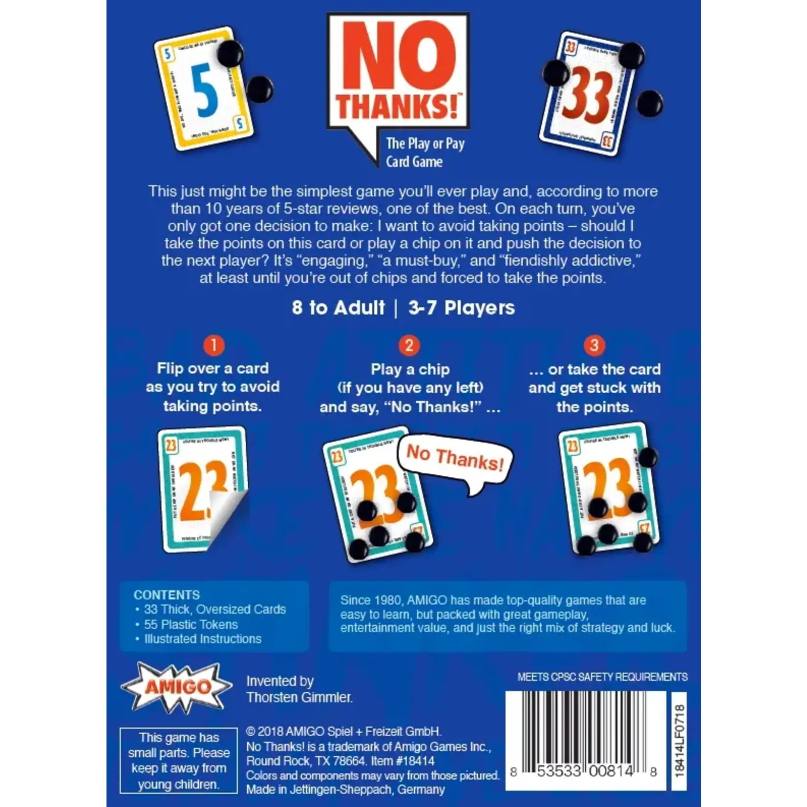 No Thanks! Card Game