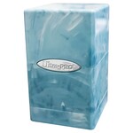 Deck Box: Satin Tower: Marble: Light Blue/White