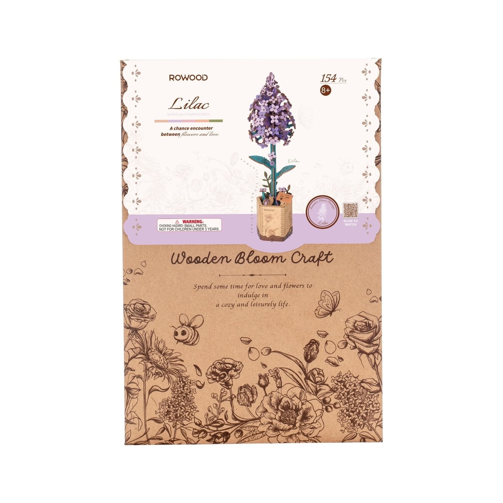 Robotime Bloom Craft: Wooden Lilac Kit