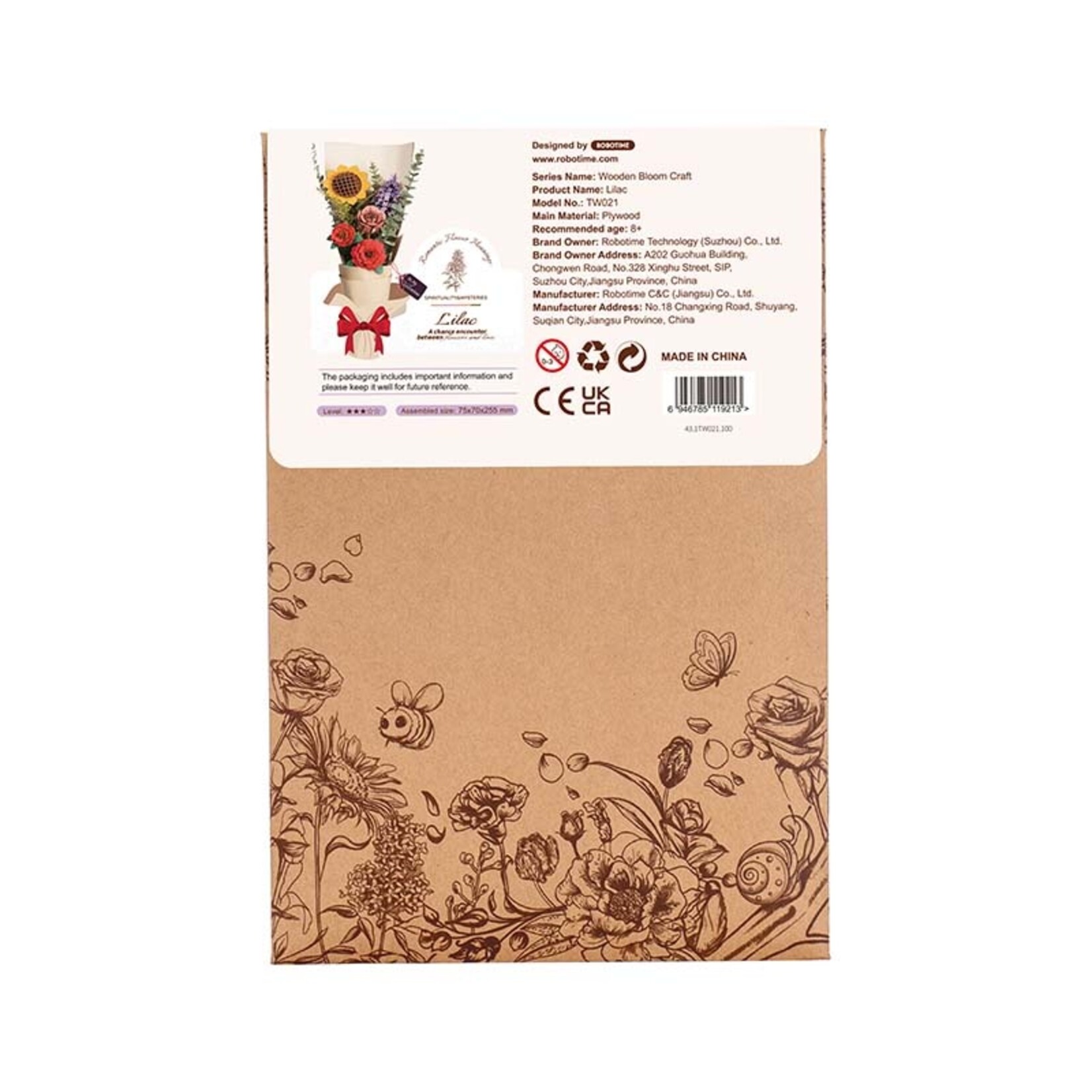 Robotime Bloom Craft: Wooden Lilac Kit
