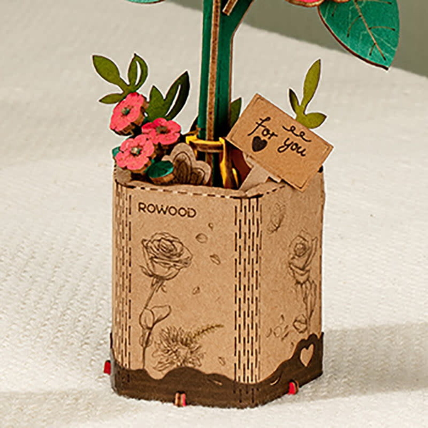 Wooden Flower Kit - Red Camellia - Bloom Craft