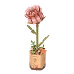 Robotime Bloom Craft: Wooden Pink Rose Kit