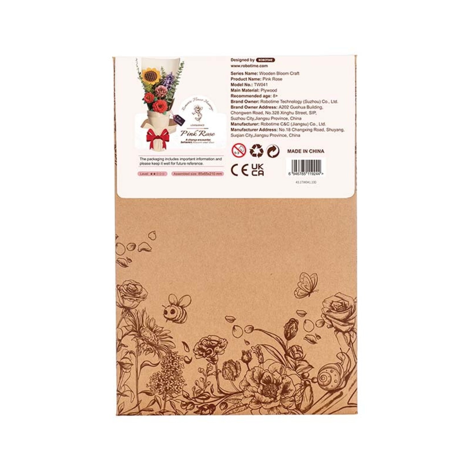 Wooden Flower Kit - Red Rose - Bloom Craft