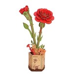 Robotime Bloom Craft: Wooden Red Carnation Kit