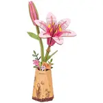 Robotime Bloom Craft: Wooden Pink Lily Kit