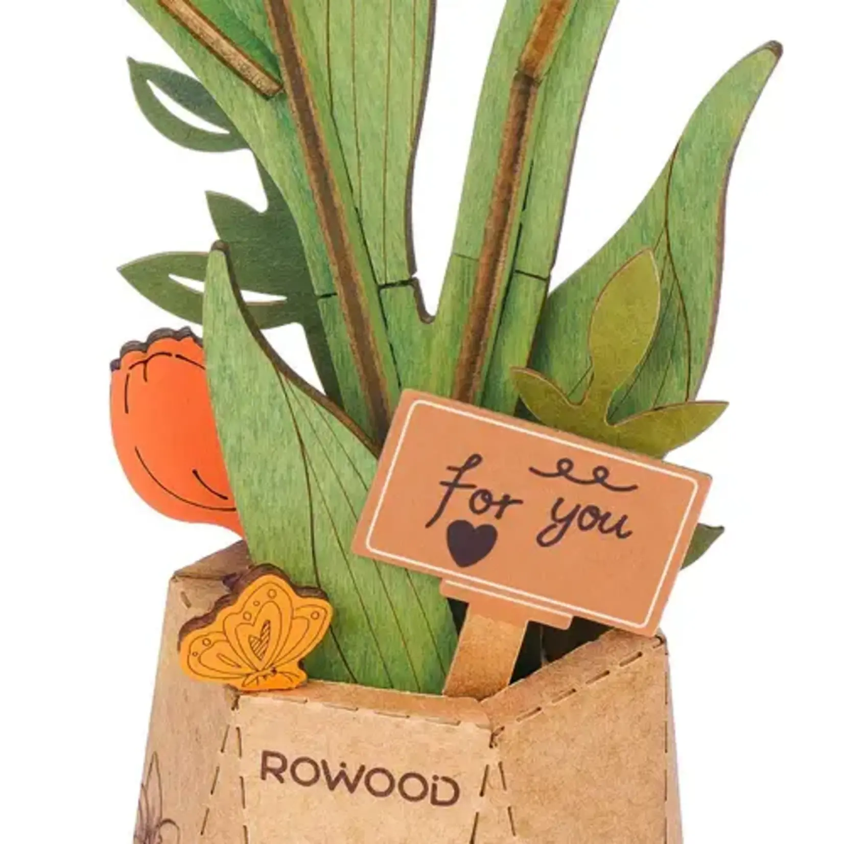 Wooden Flower Kit - Orange Tulip - Bloom Craft