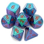 #19727 Metal Dice Set - shifts from green to purple Dragon Cache Used Game