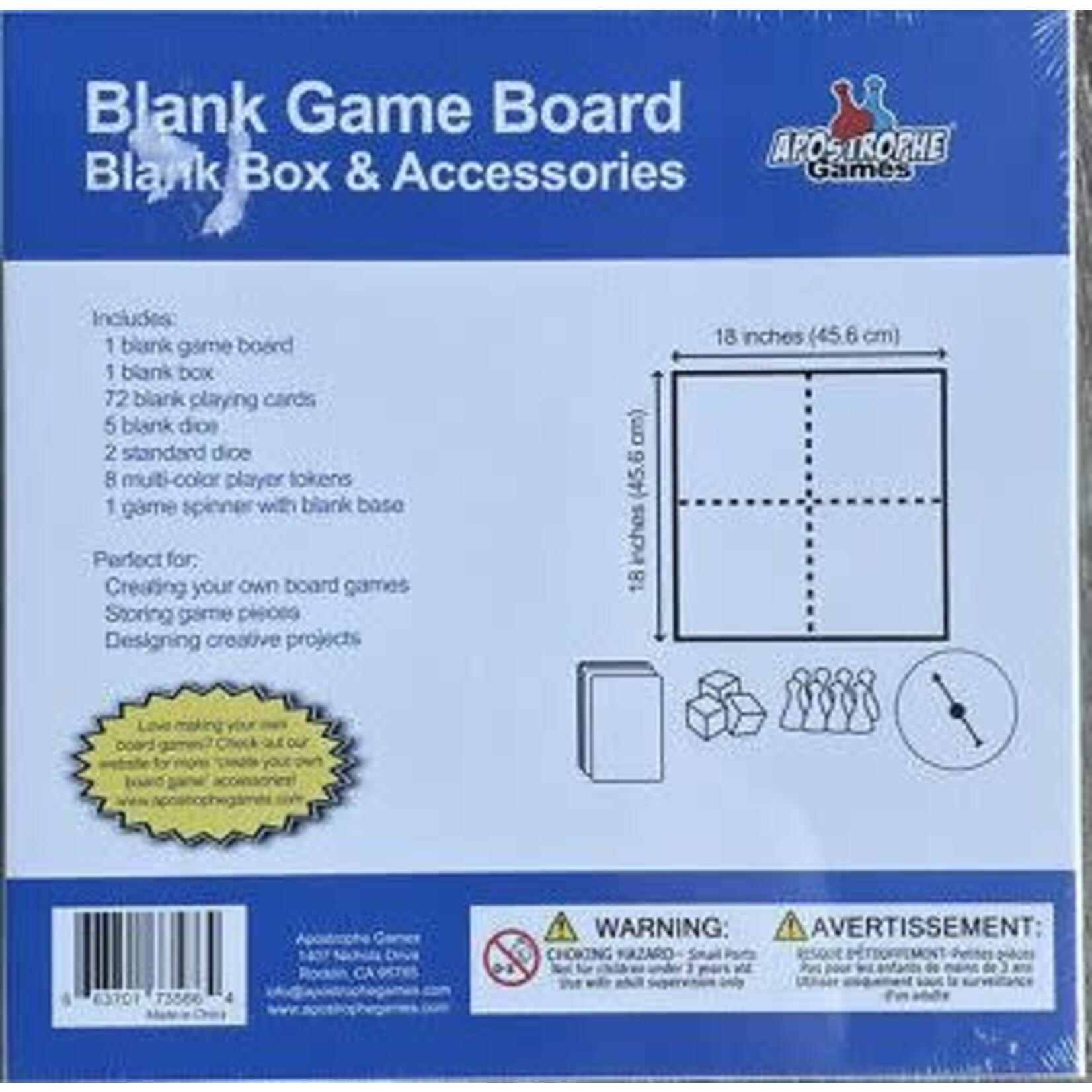#19765 Blank Game Board Kit Dragon Cache Used Game