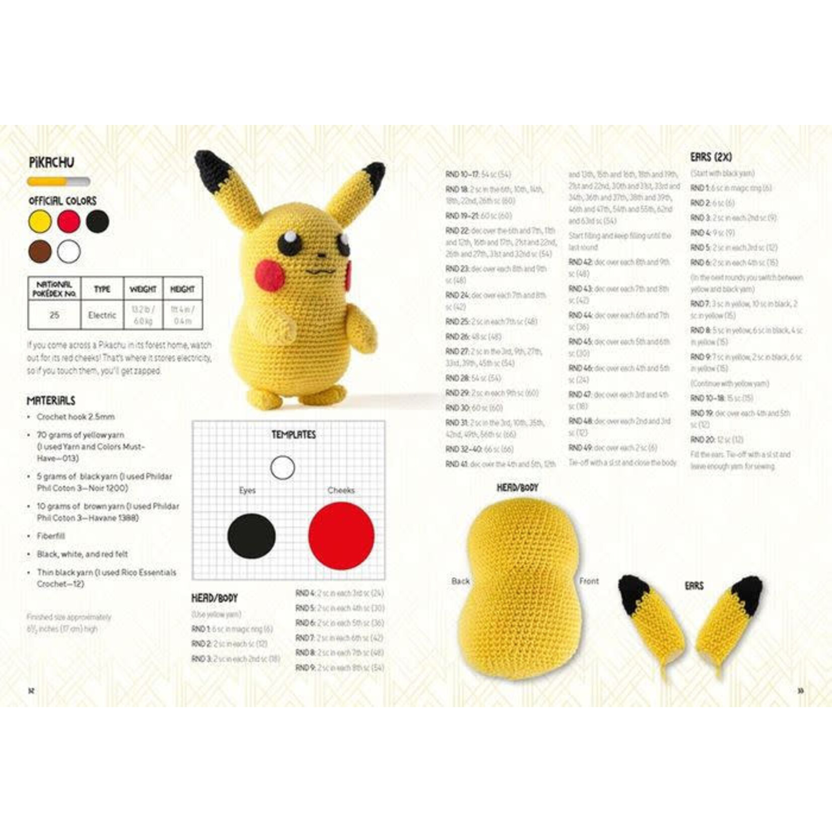 Crochet Kit Pokémon Pikachu  (Skill Level: Intermediate)