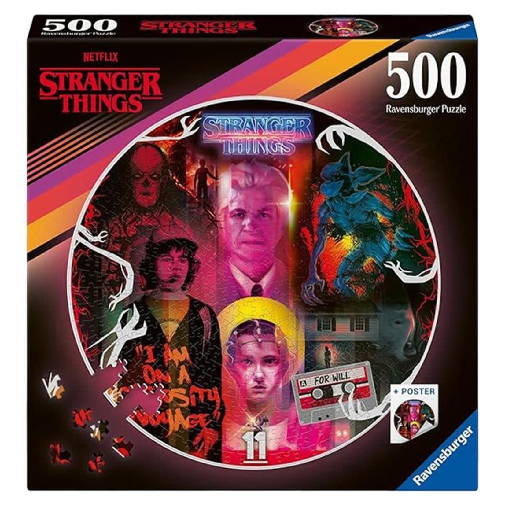 Stranger Things 500 Piece Puzzle (Round)