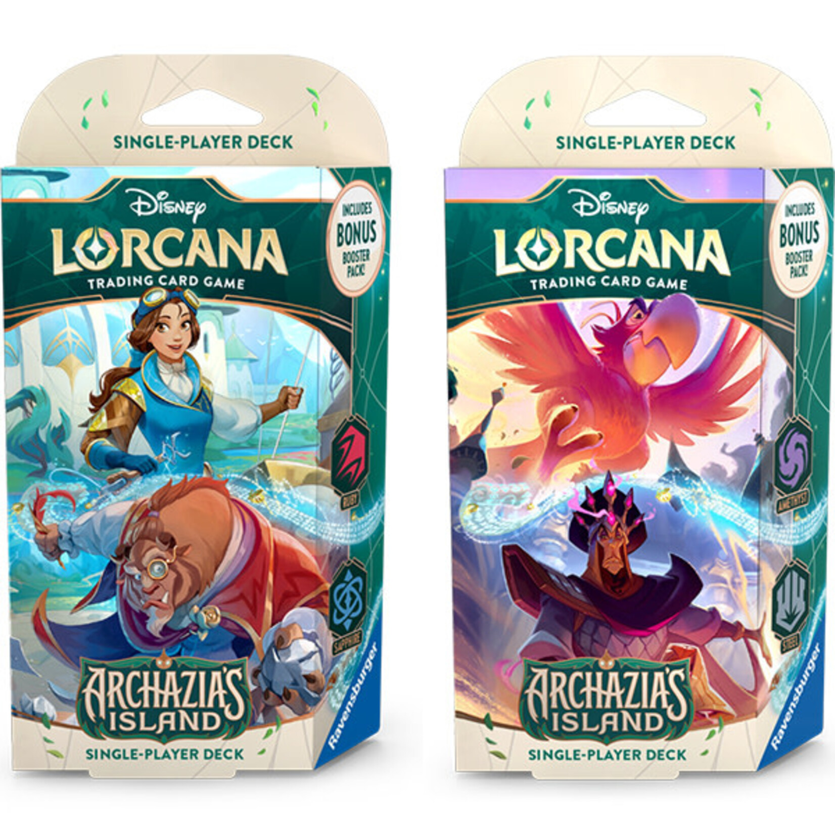 Disney Lorcana: Archazia's Island Ruby & Sapphire Belle & Beast Starter Deck (All Sales Final) (Pick Up Only)