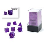 Chessex Mini Dice: Borealis Royal Purple/Gold | 7 Die Polyhedral Set | 20587