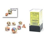 Chessex Mini Dice: Festive/Circus Black | 7 Die Polyhedral Set | 20442