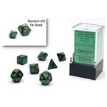 Chessex Mini Dice: Scarab Jade/Gold | 7 Die Polyhedral Set | 20415