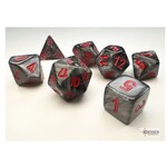 Chessex Mini Dice: Velvet Black/Red | 7 Die Polyhedral Set | 20478