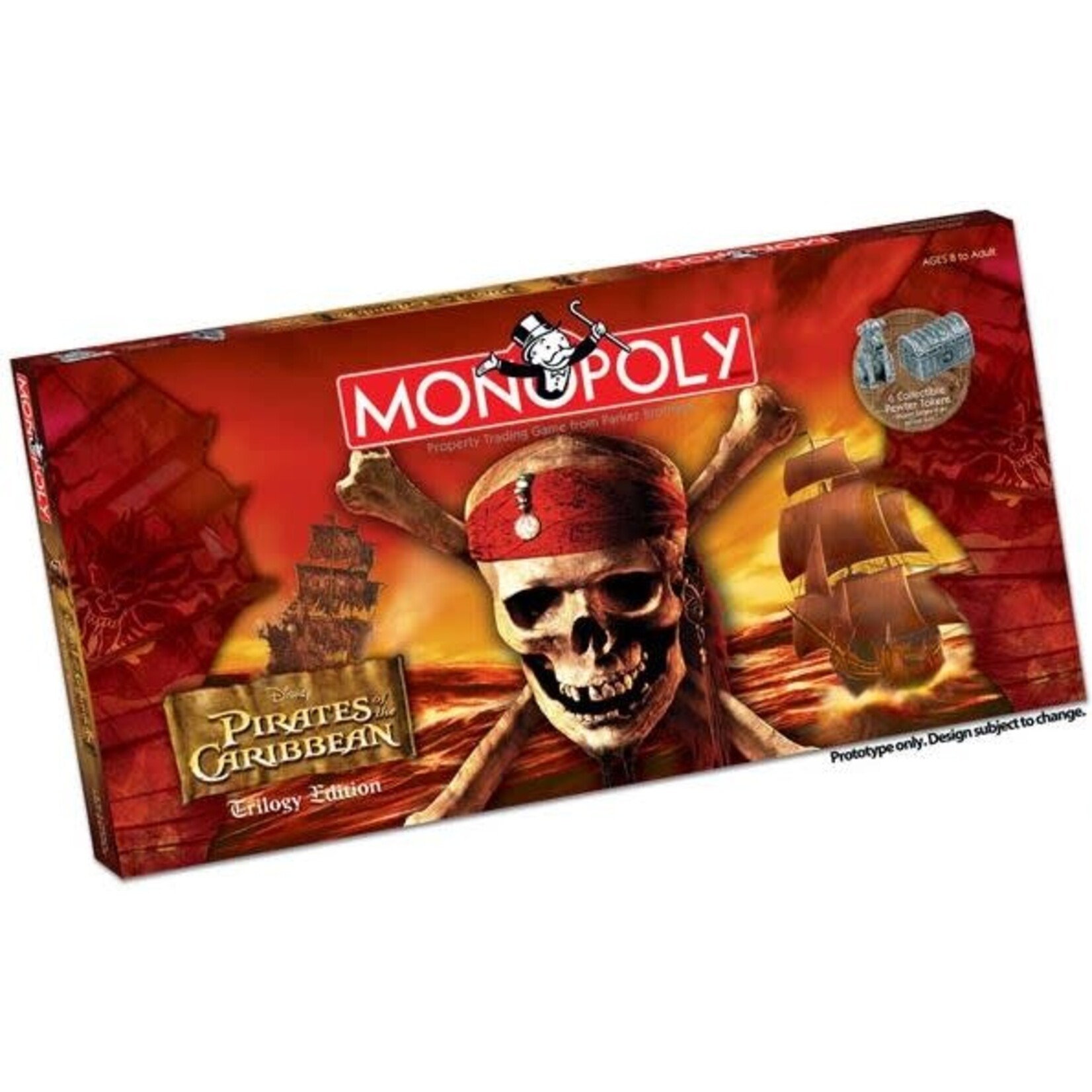 #19935 Monopoly Pirates Of The Caribbean Trilogy Edition Dragon Cache Used Game