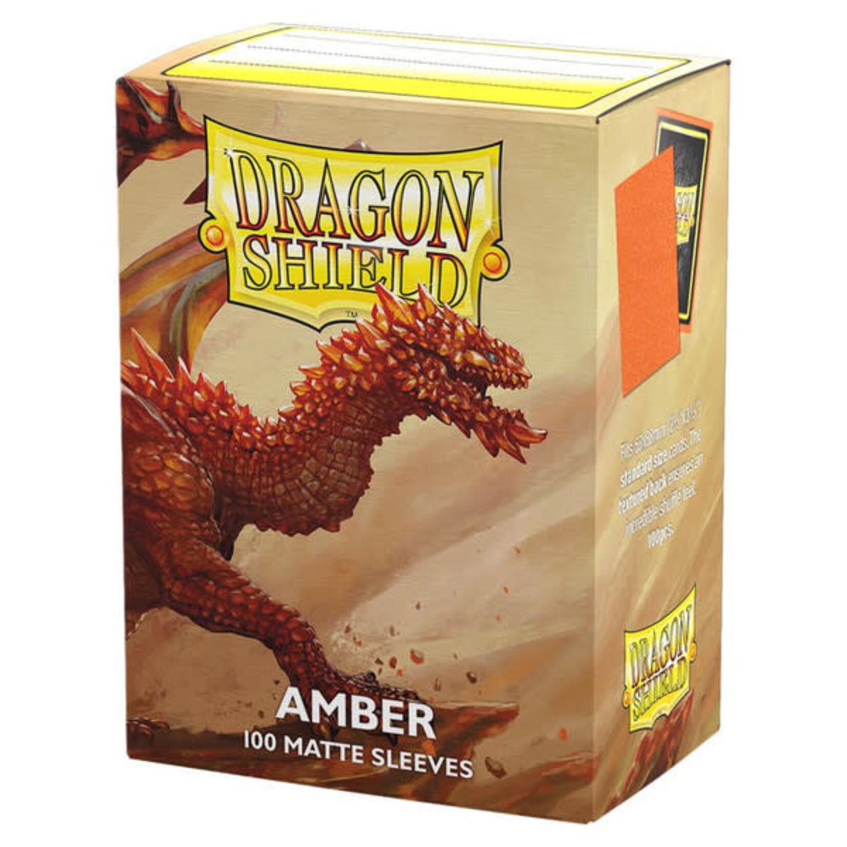 Dragon Shield - Standard Sleeves - Matte - Amber