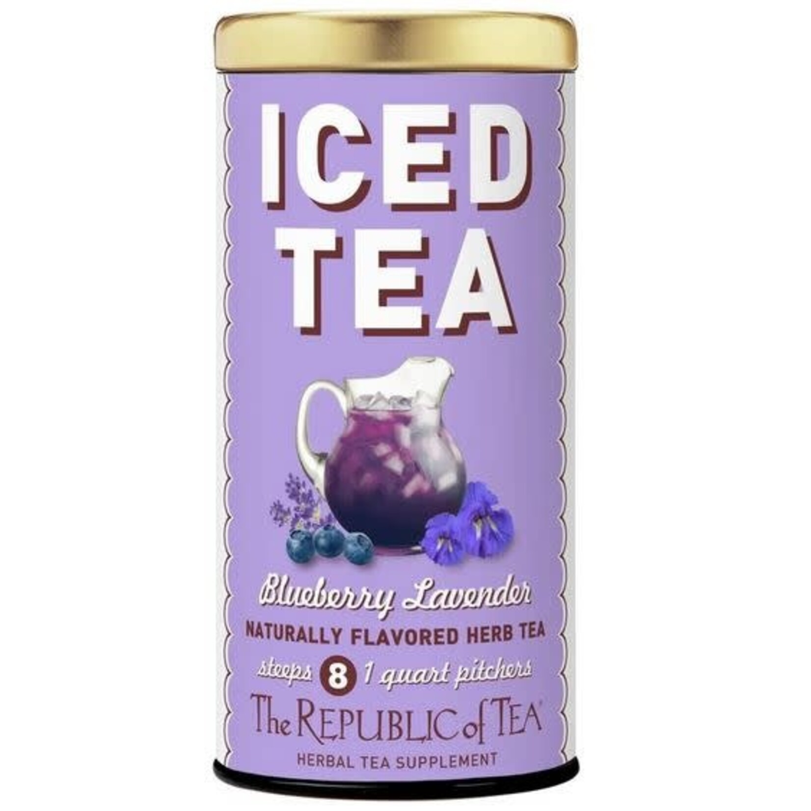 Iced Tea: Blueberry Lavender Herb Tea - 8 Large Pouches