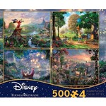 #12200 Disney Thomas Kinkade Multipack 4 - 500 pc Puzzle Dragon Cache Used Game