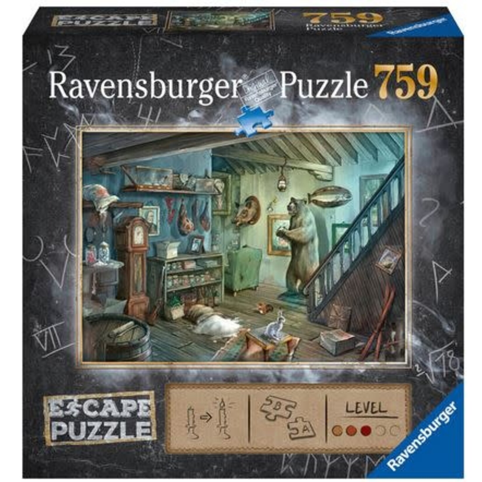 #12144 Ravensburger Puzzle 759 - Escape Puzzle Dragon Cache Used Game