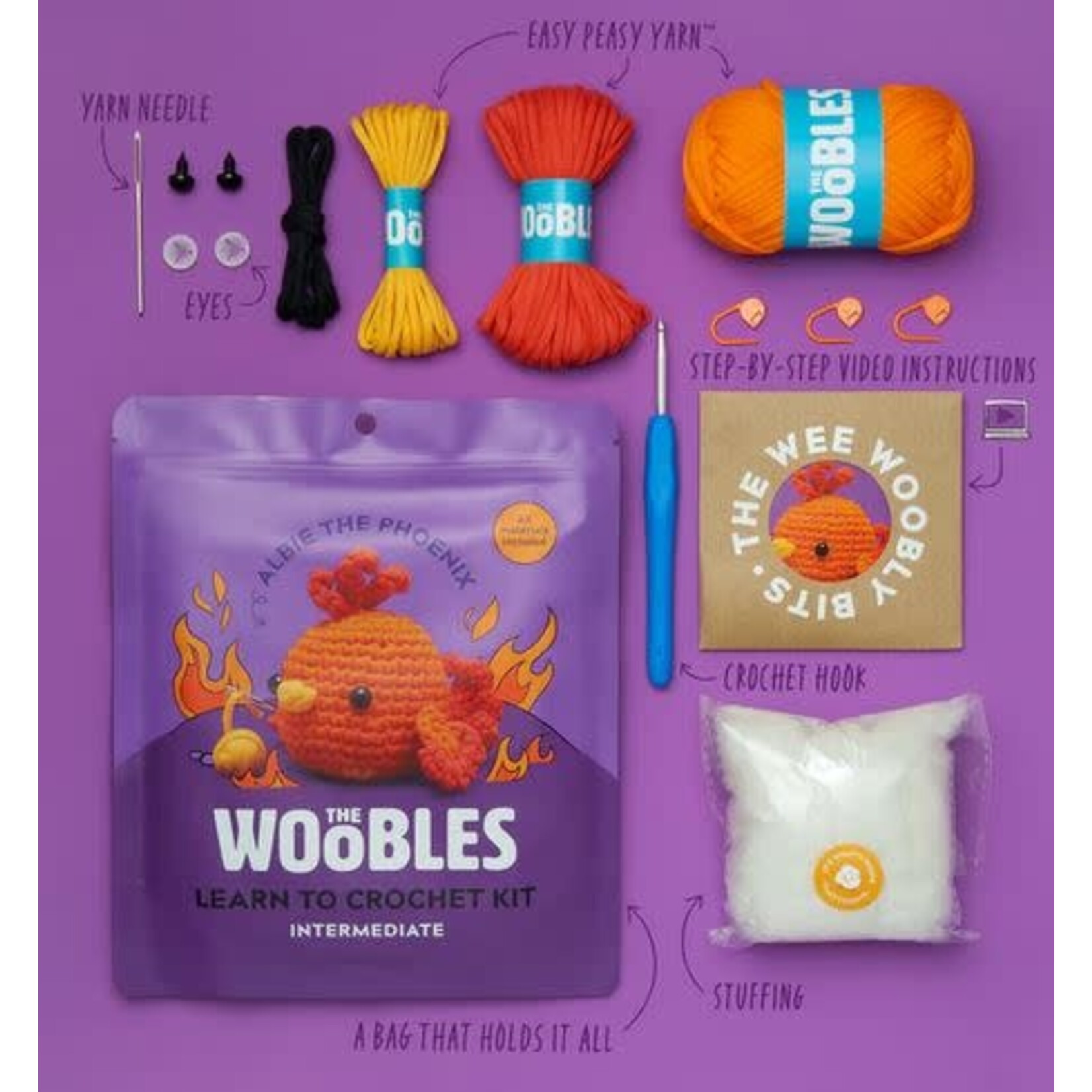 Woobles: Albie the Phoenix Crochet Kit