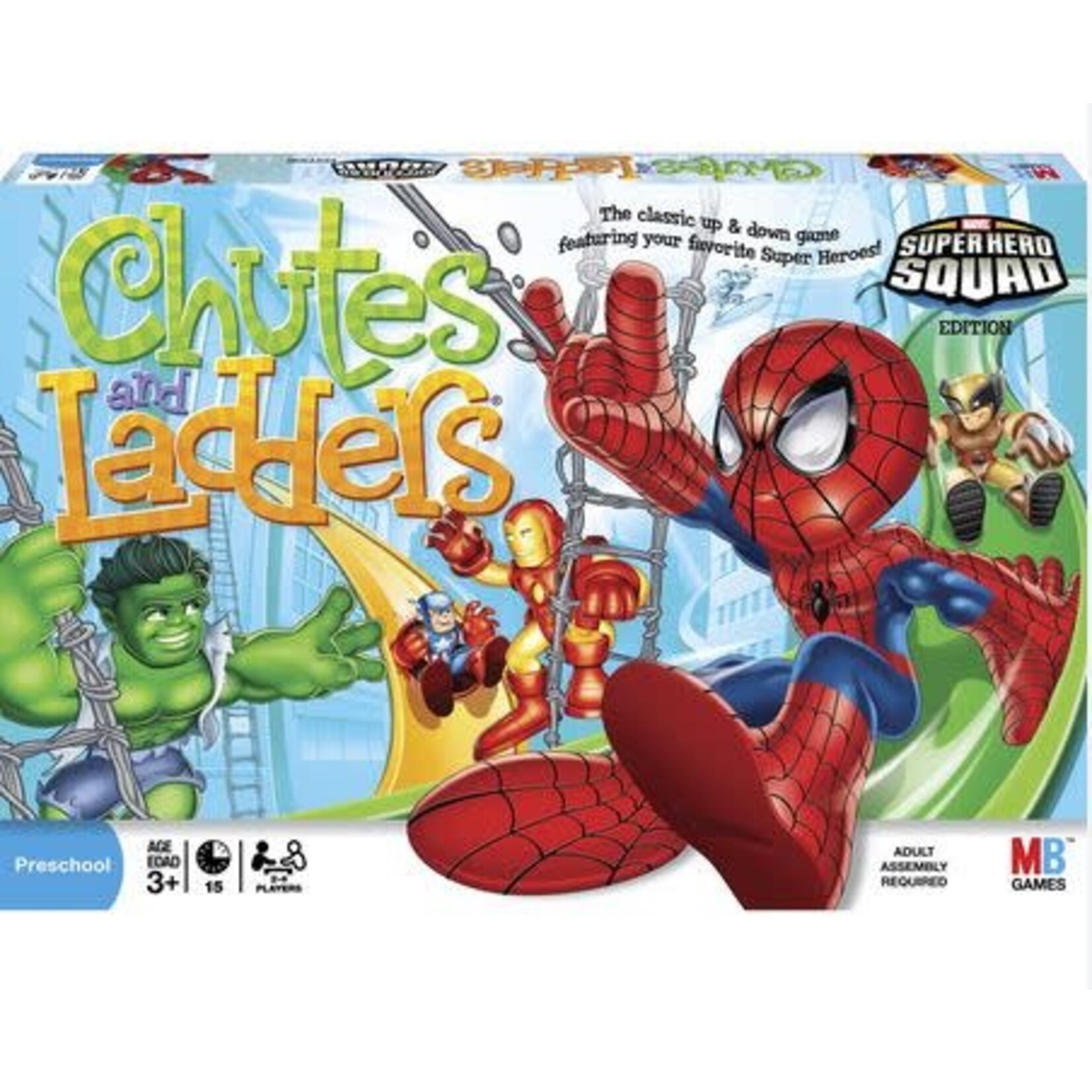 #12112 Marvel Heroes Checkers and Super Hero Squad Chutes & Ladders Dragon Cache Used Game