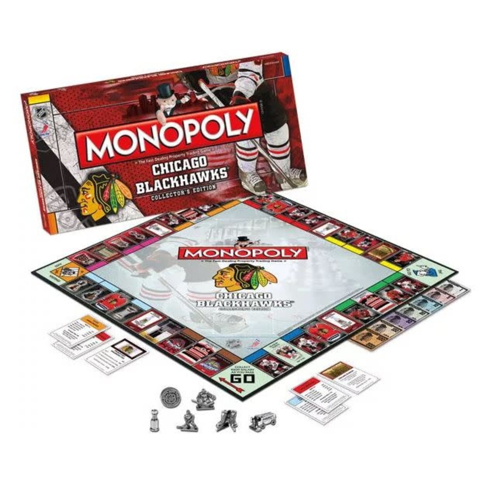 #12102 Chicago Blackhawks Monopoly Dragon Cache Used Game