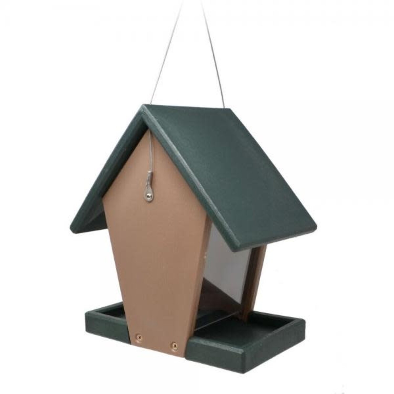 Recycled Plastic Hopper Feeder 1.5 Quarts Hunter Driftwood