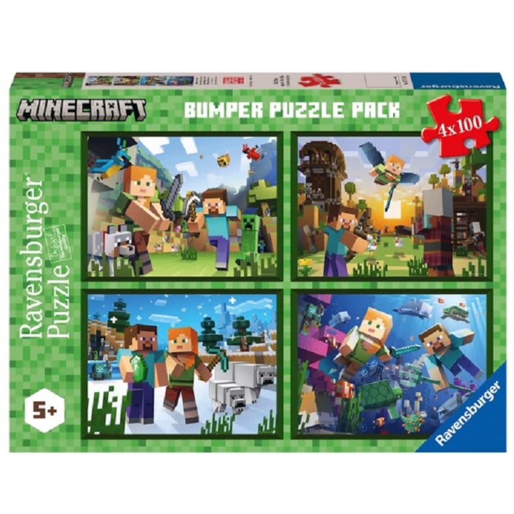 Minecraft 4x 100 Piece Puzzle