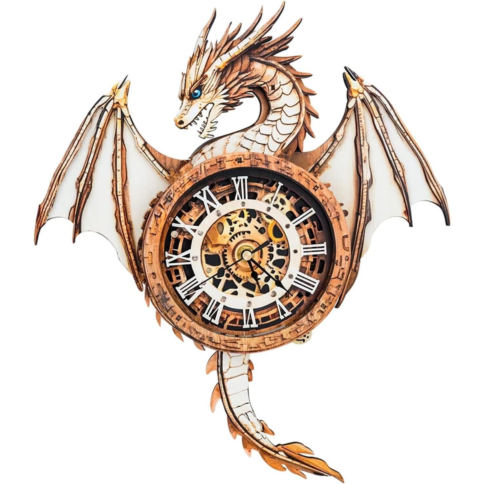 3D Wooden Dragon DIY Wall Clock