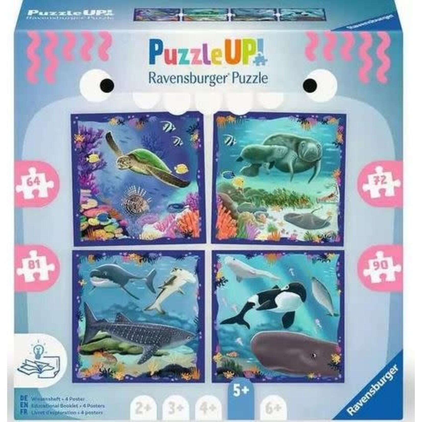 Puzzle Up Ocean Life 64/72/81/90 Pc