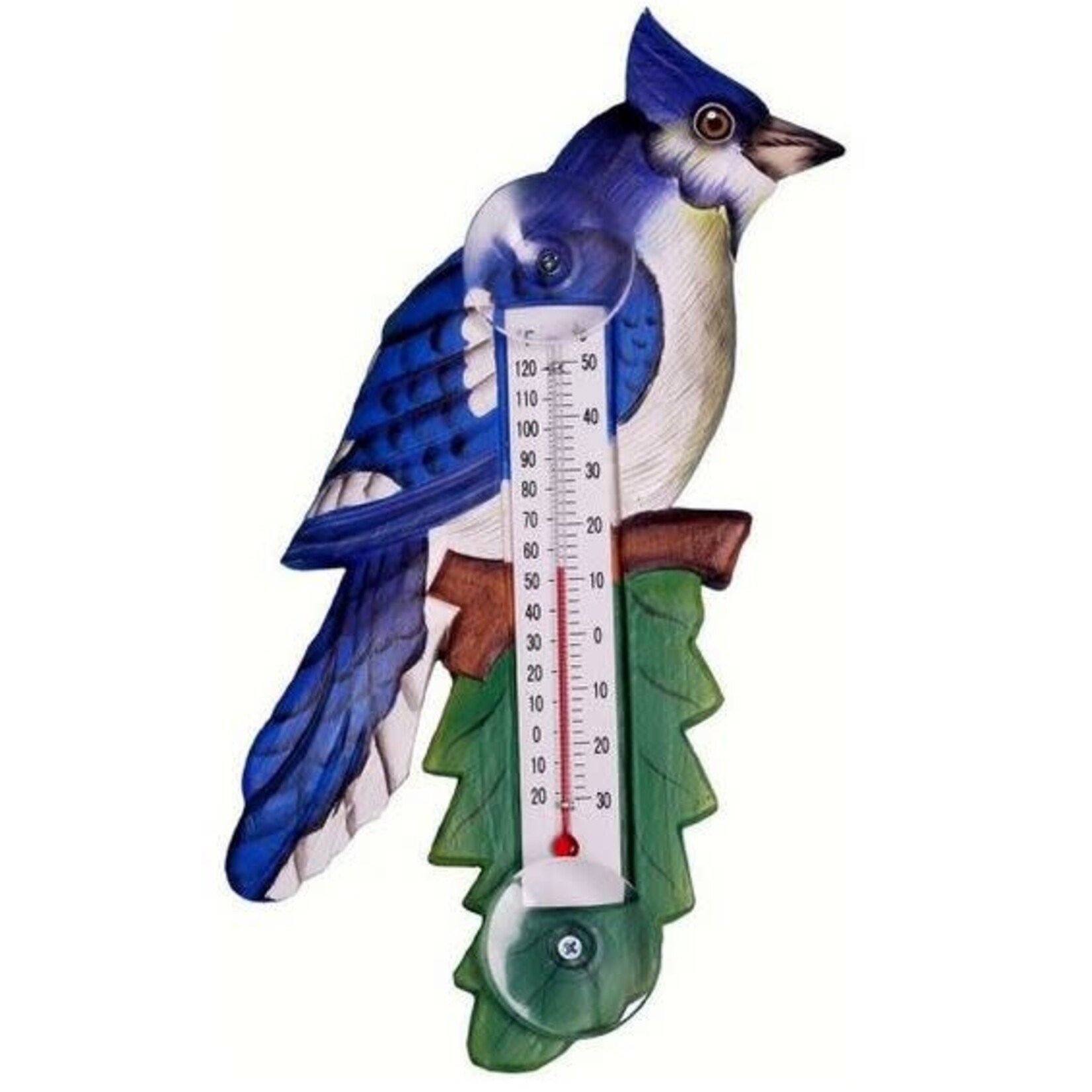 Window Thermometer Blue Jay