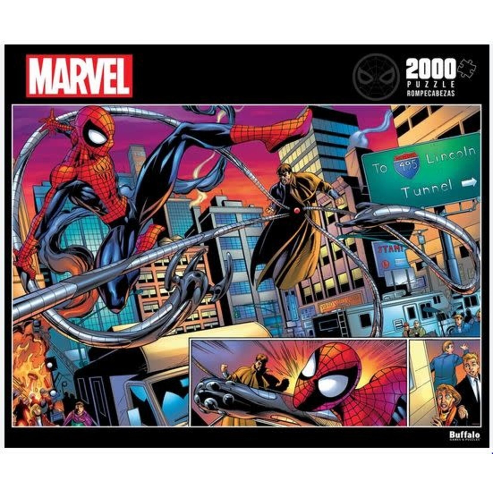 #11957 Marvel Spiderman: 2000pc Puzzle Dragon Cache Used Game