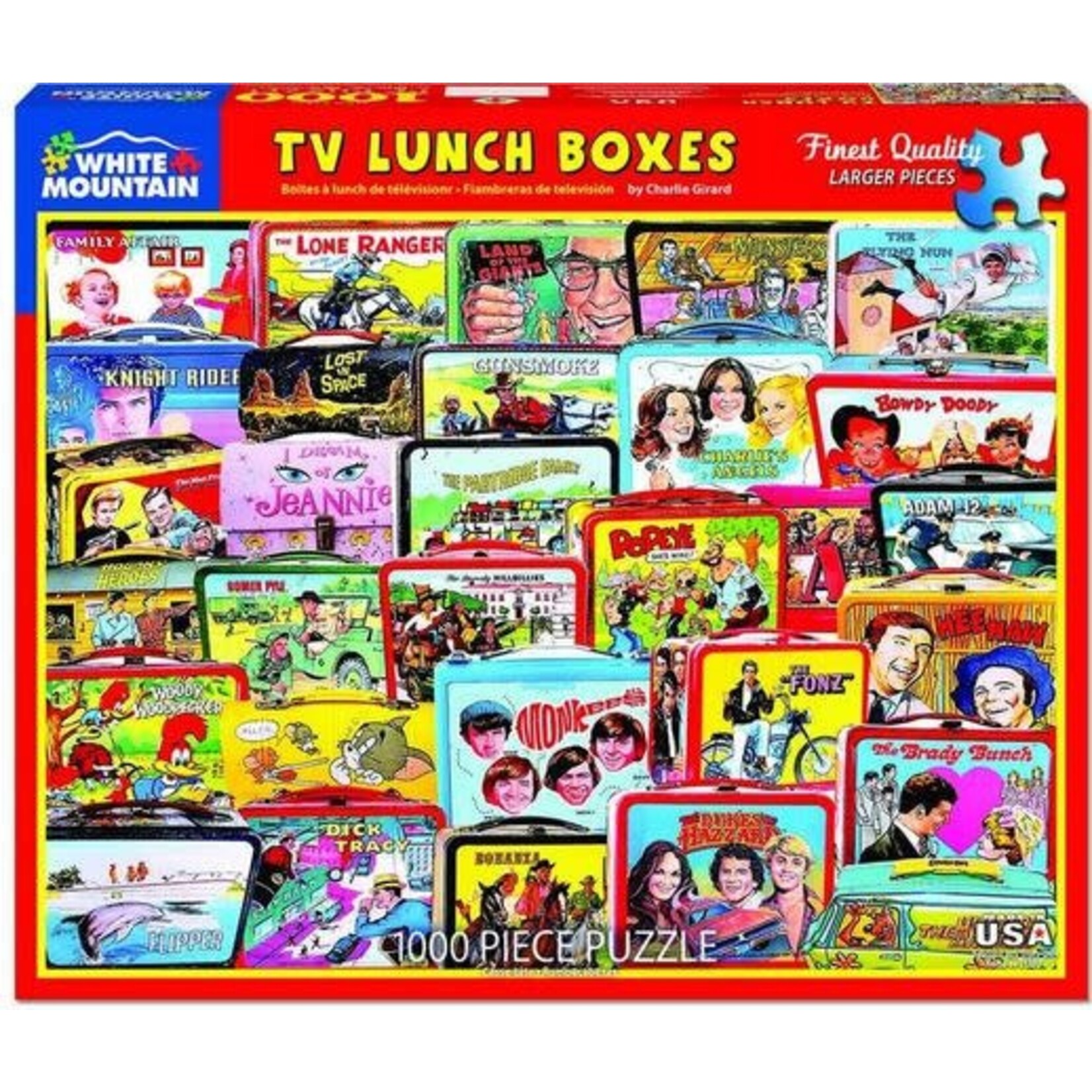 #11951 TV Lunch Boxes 1000 Piece Puzzle Dragon Cache Used Game