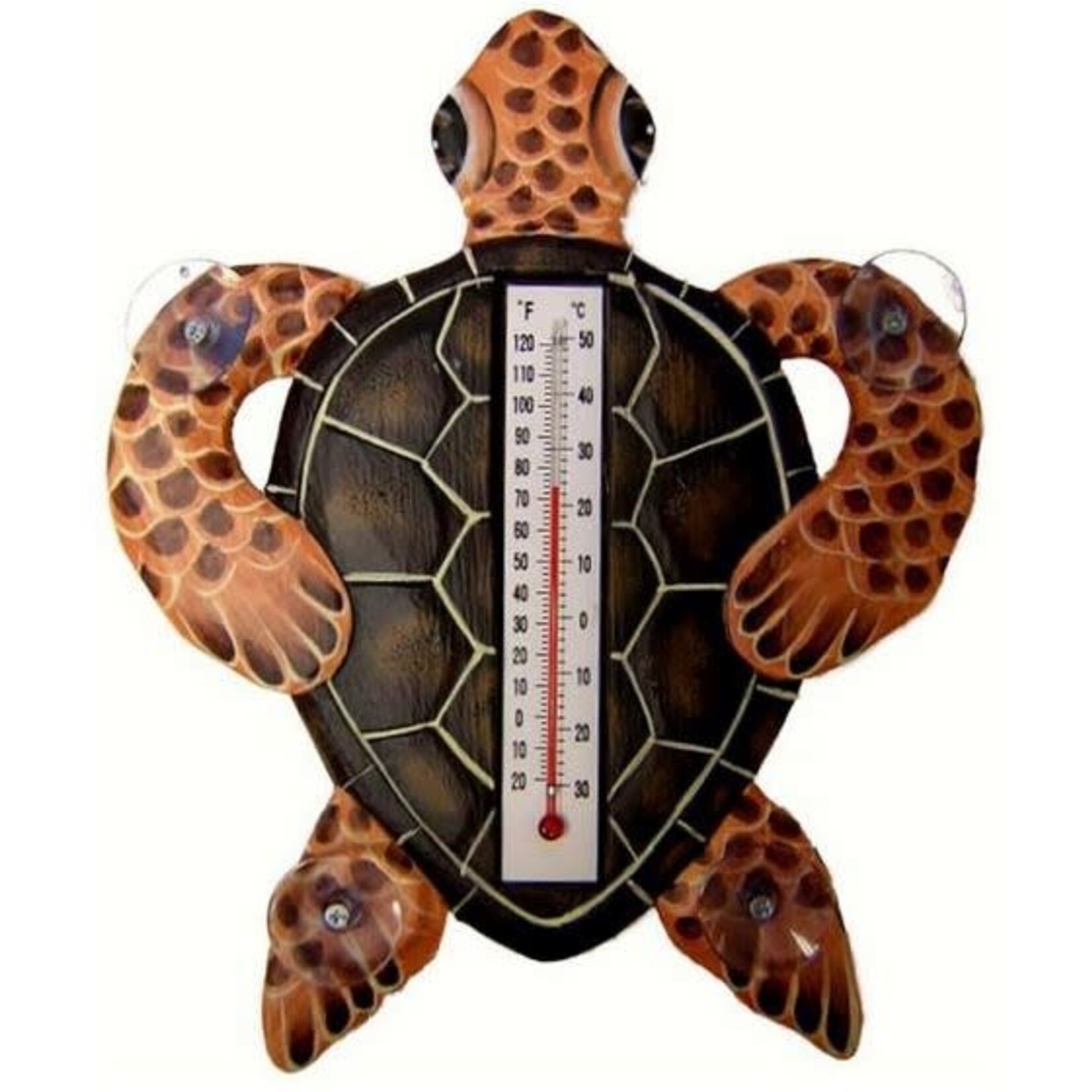Window Thermometer Brown Turtle