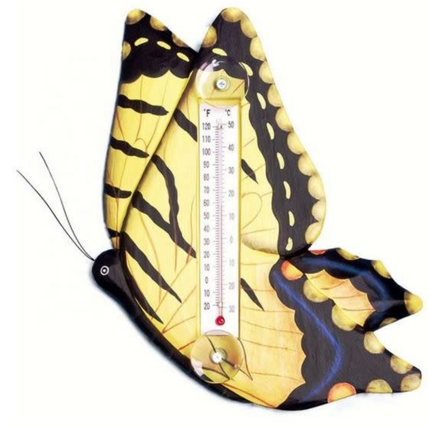Window Thermometer Yellow Swallowtail Butterfly