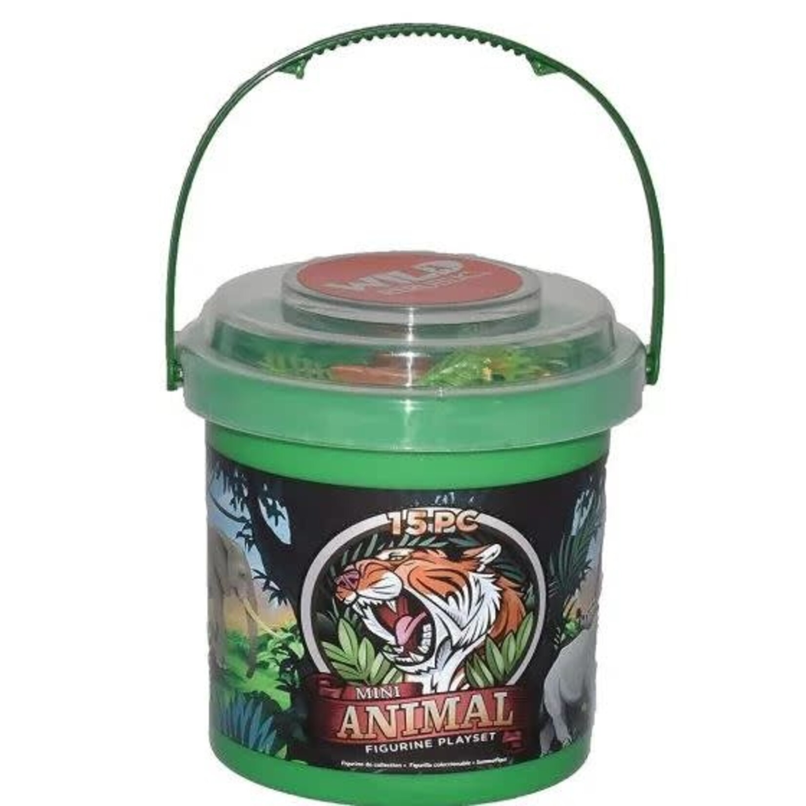 Mini Bucket Animal Figurine Playset 15 pc