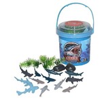 Mini Bucket Shark Figurine Playset 20 pc