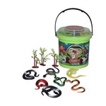 Mini Bucket Snake Figurine Playset 10 pc